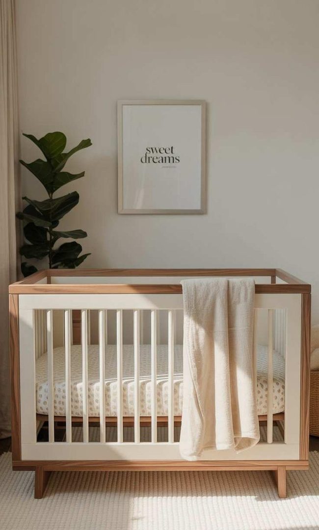 Walnut Meets White Cribs
