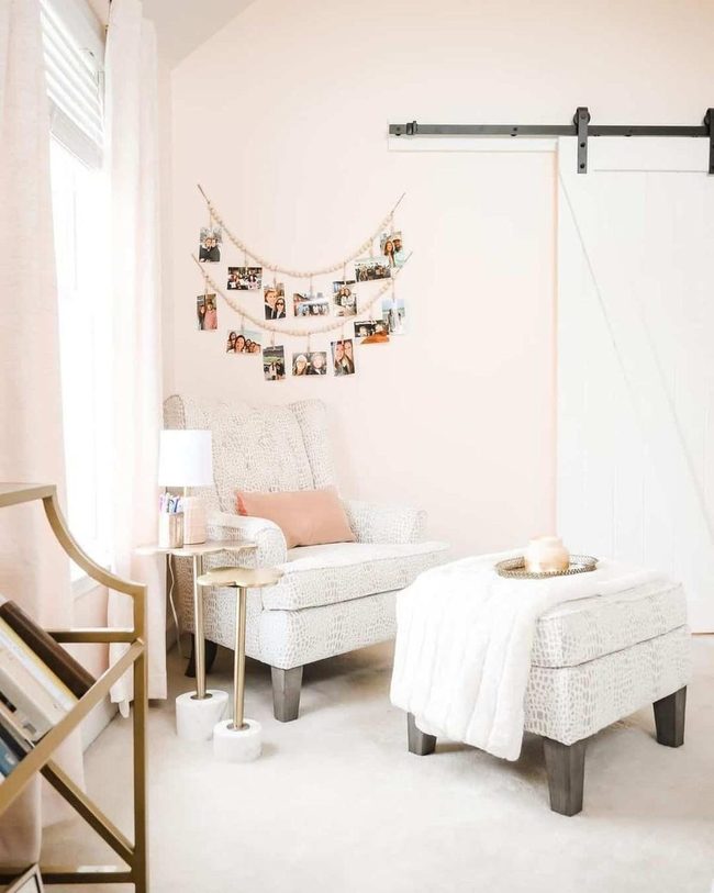 Pink Lamps, Gray Leopard Chair