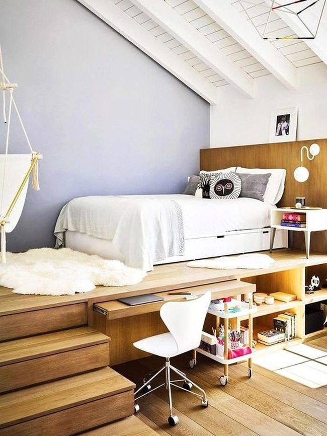 White Walls, Slanted Ceiling Space