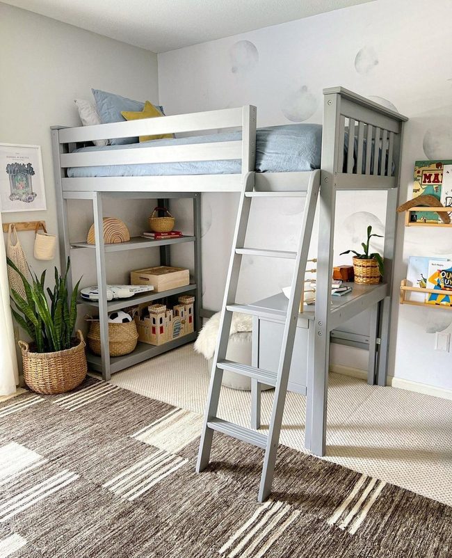 Loft Bed Study Zone Underneath