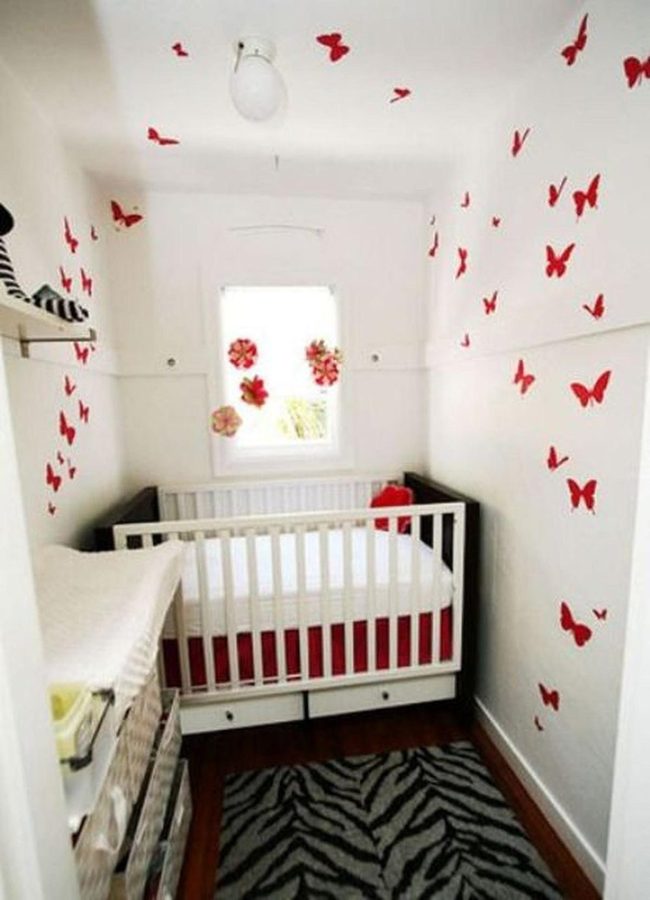 Red Butterflies, White Walls