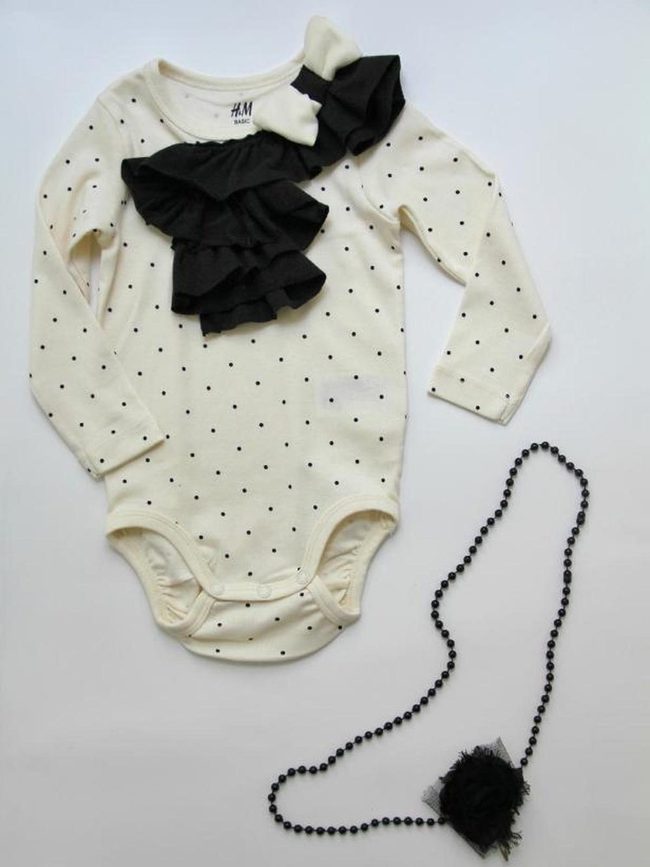 Cream Ruffles With Black Spots