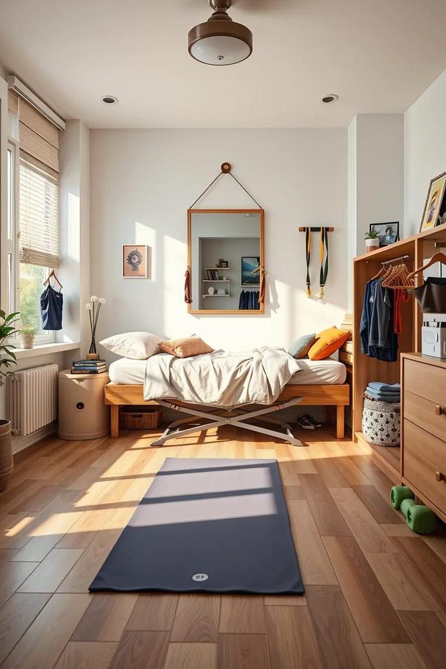 Foldable Fitness Mirrors for Dorms