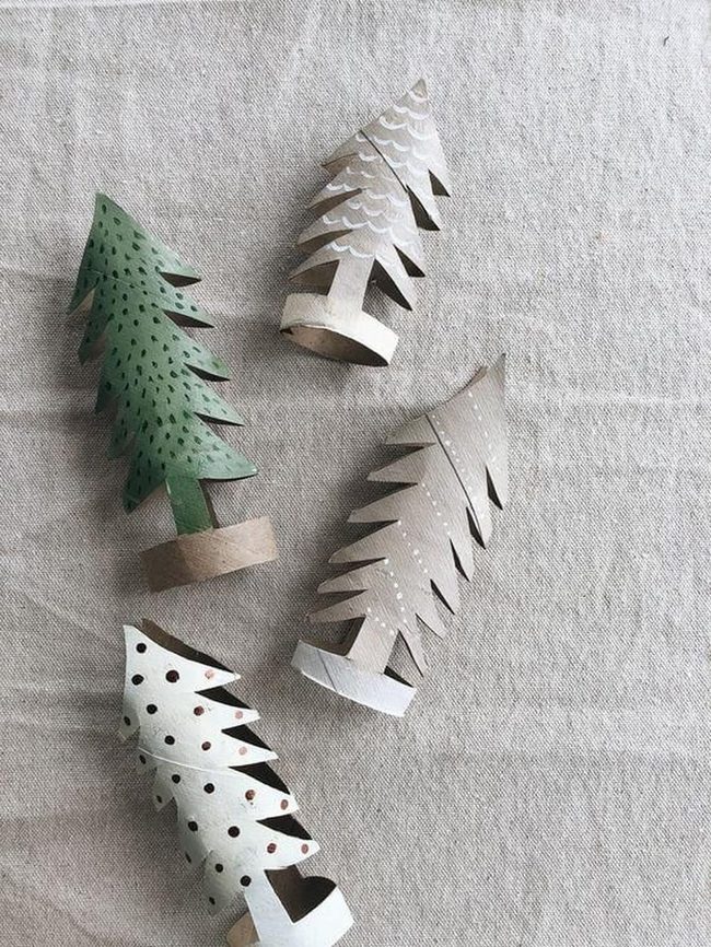 Toilet Paper Forest With Cutout Windows