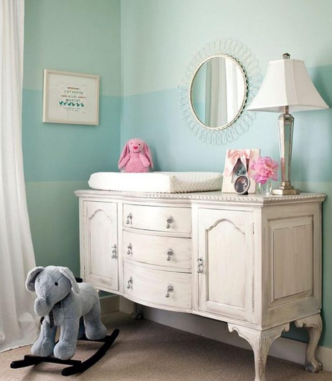Curved White Dresser Nursery
