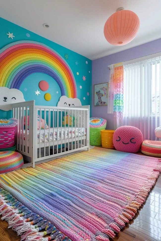 Rainbow Knit Nursery Paradise
