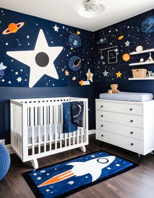 Rocket Crib Under Starry Skies