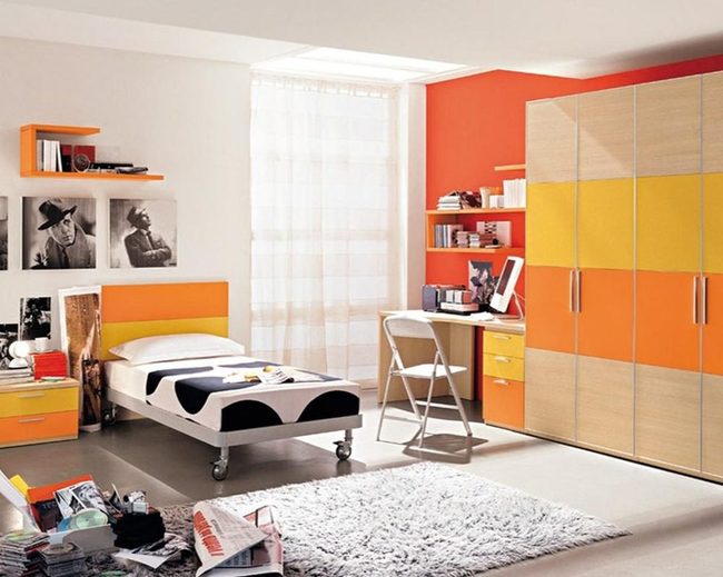 Sunny Orange Bedroom Retreat