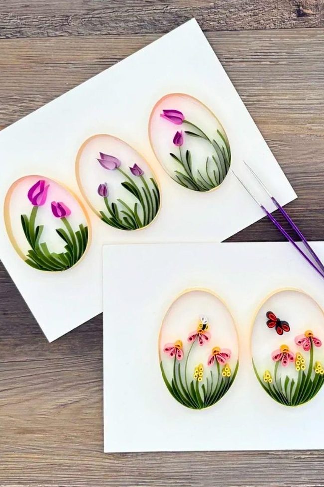 Quilled Paper Spring Eggs