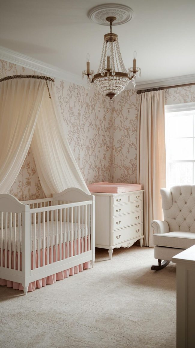 Ivory And Blush Floral Nursery