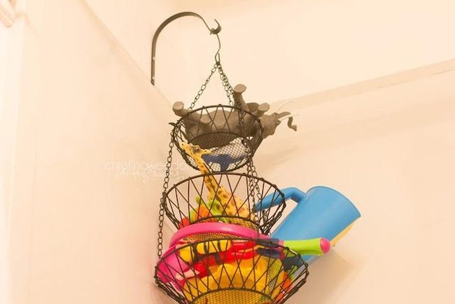 Tiered Basket Bath Toy Organization
