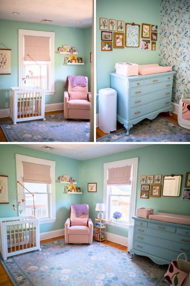 Lighting Pink Glider With Sentimental Memory Wall