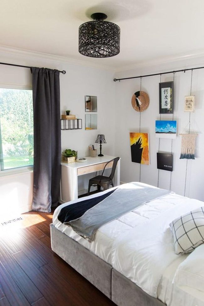 White Walls, Dark Wood, String Art