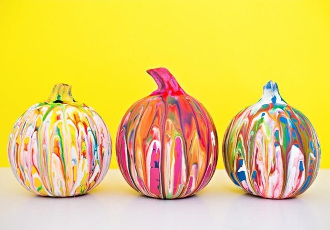 Drip Paint Pumpkins