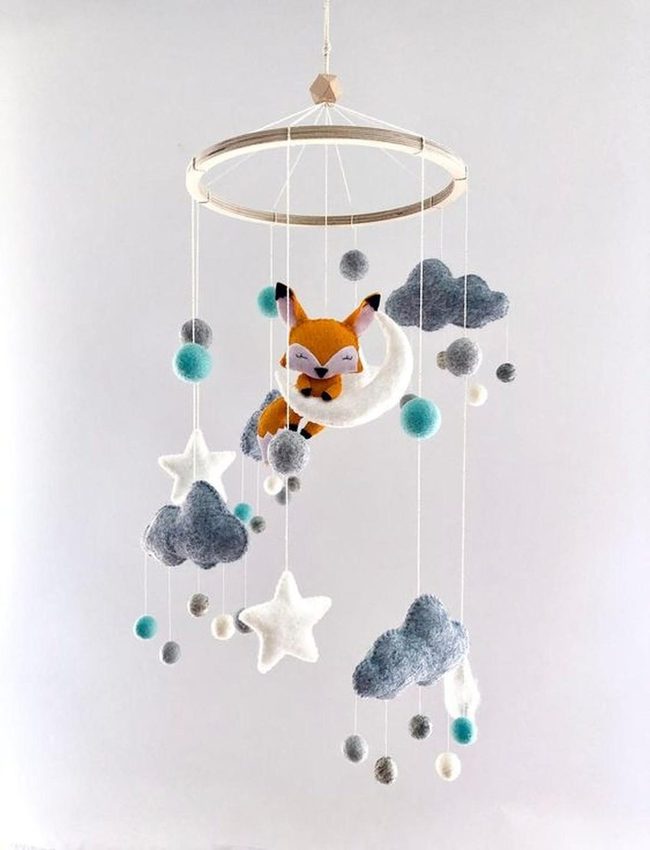 Fox On Crescent Moon Mobile