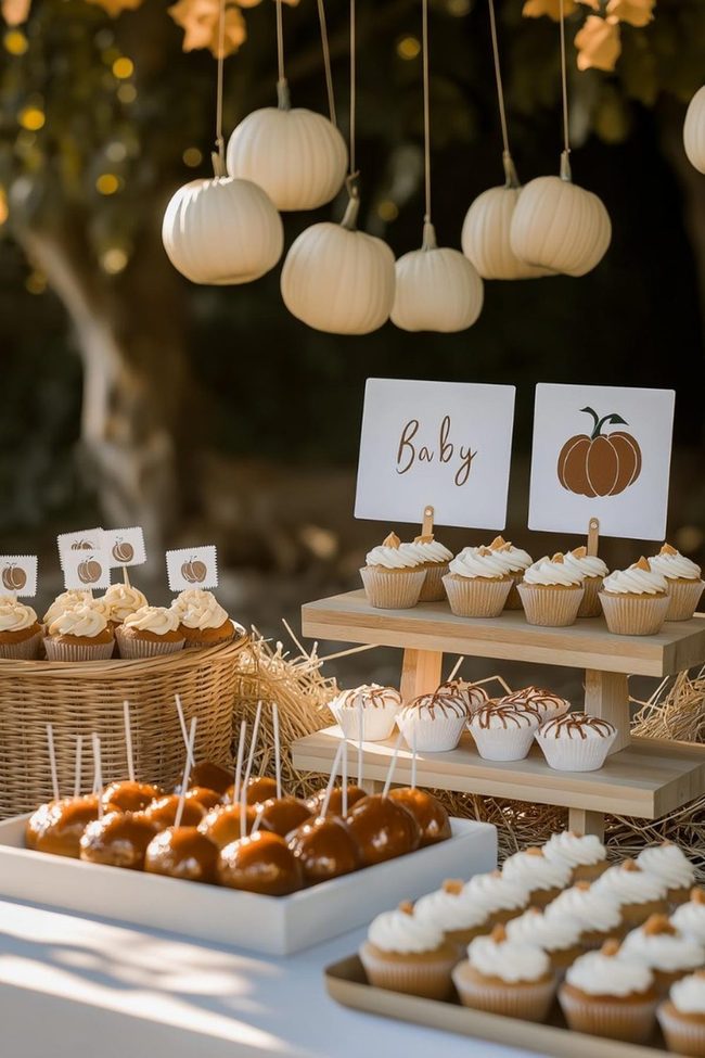 Green And Gold Autumn Baby Celebration