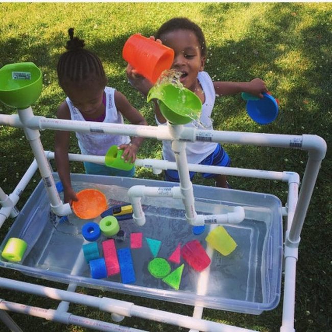 Colorful Water Flow Learning Stations