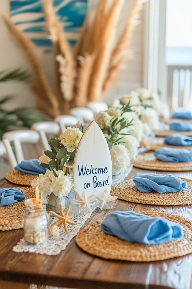 Coastal White Beach Setup