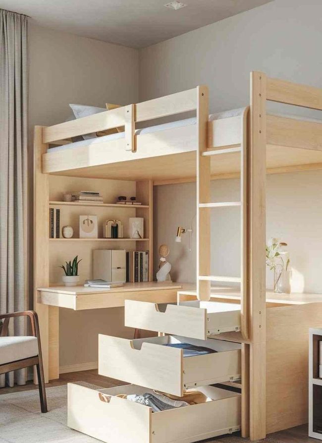 Glow Grain Loft With Hidden Storage