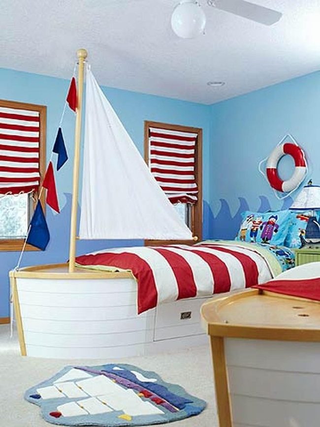Rainbow Sails Child'S Bed