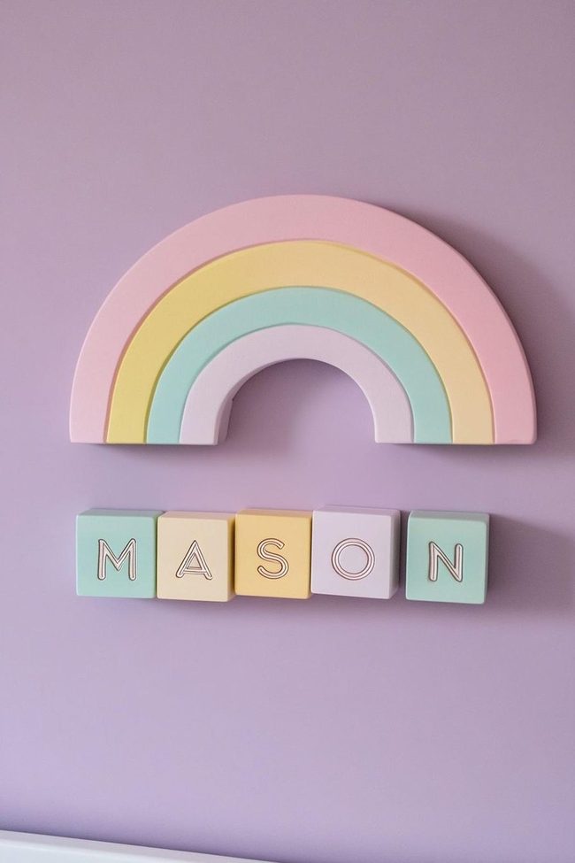 Personalized Pastel Name Sign Nursery