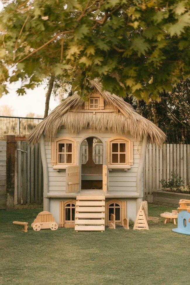 Wooden Castle Hideaway For Kids