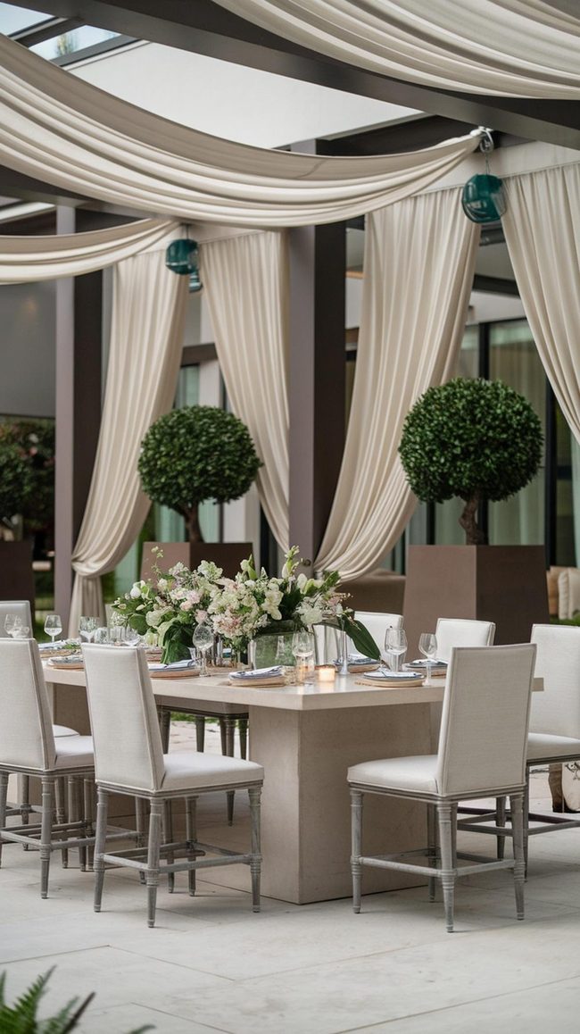 Large Table Gatherings Under Shade