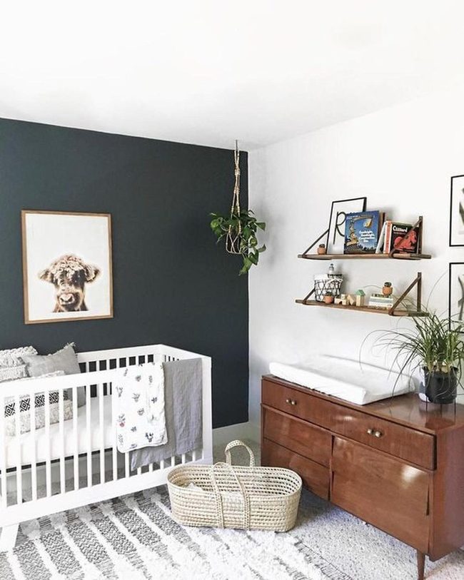 White Crib, Animal Prints, Wooden Warmth