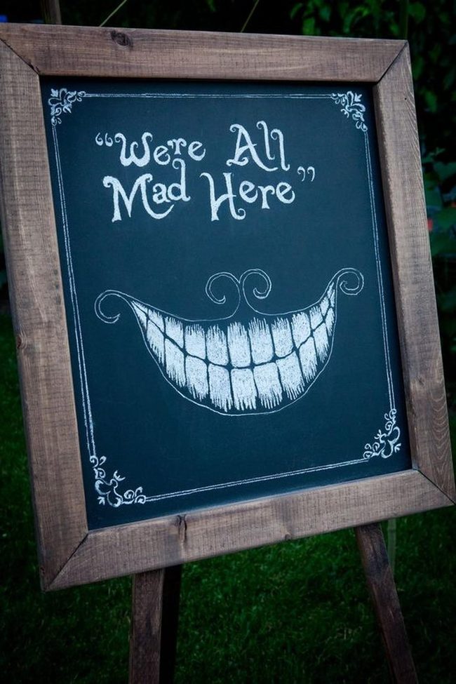 Cheshire Cat Chalkboard Grin