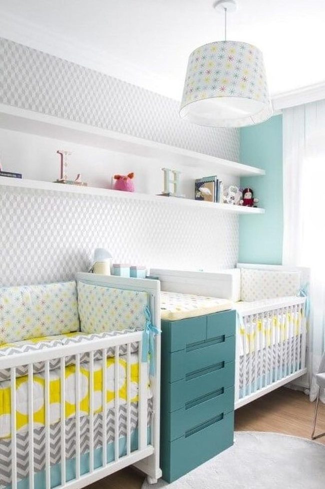 Starlit Teal Nursery Ceiling