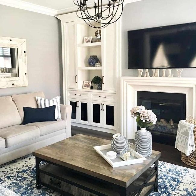 Gray Walls, Blue Rug Sanctuary
