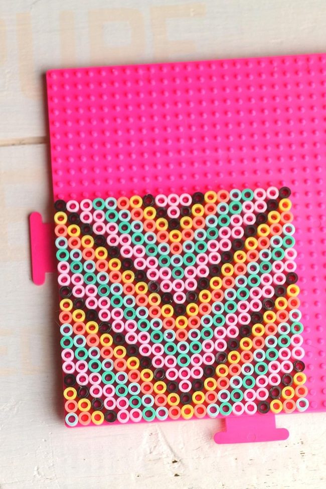 Multicolor Beads Pink Pegboard