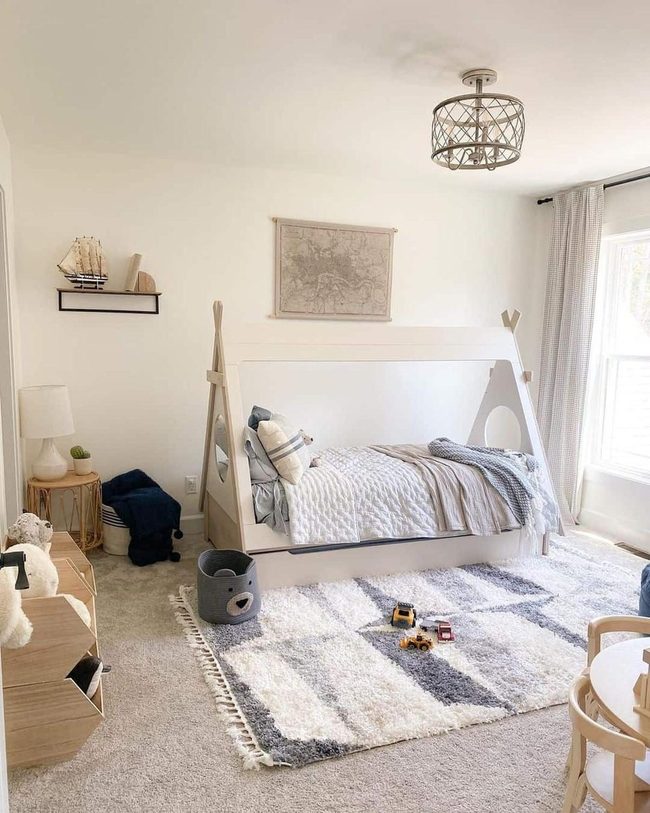 Beige Tent Canopy Bedroom