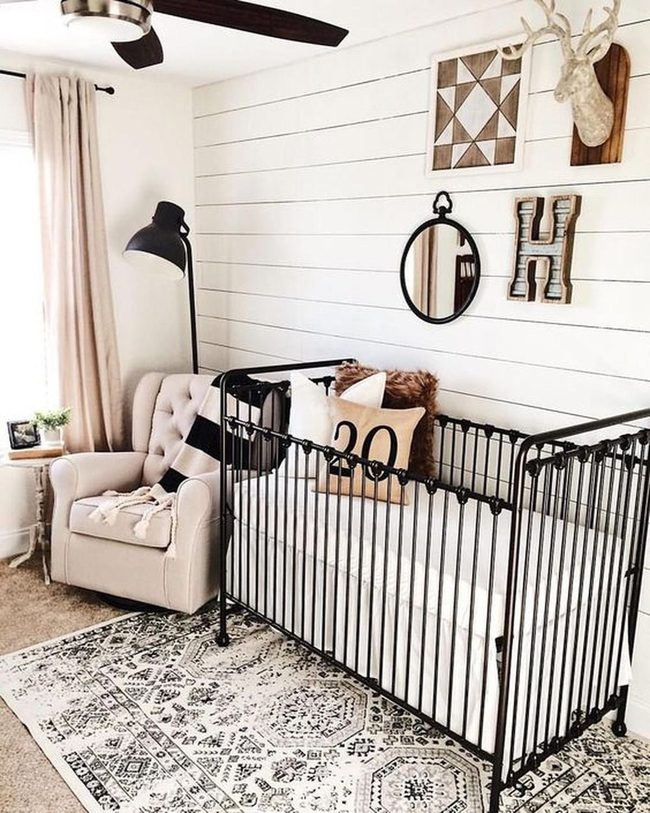 Black Metal Crib Nursery