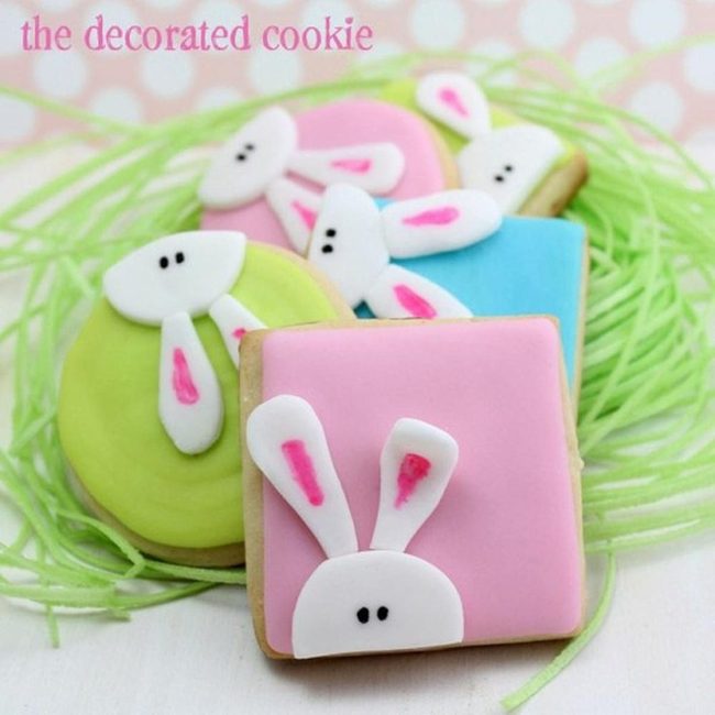 Pastel Bunny Cookie Faces