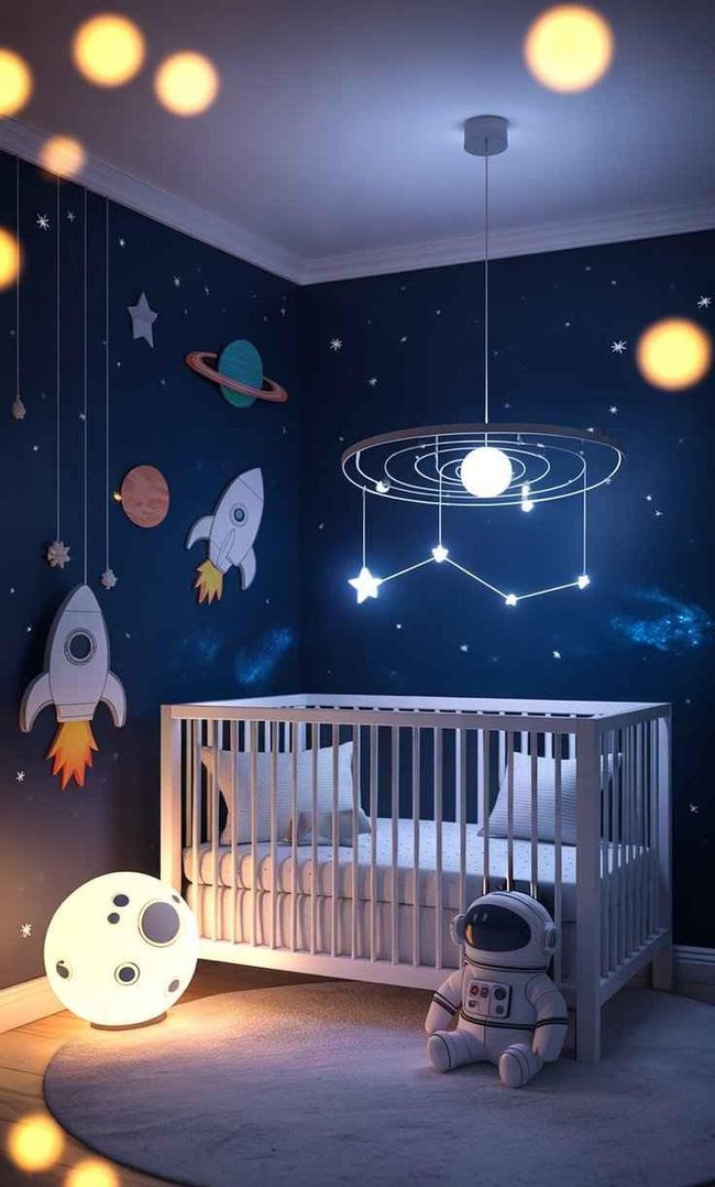 Navy Walls With Glowing Stars