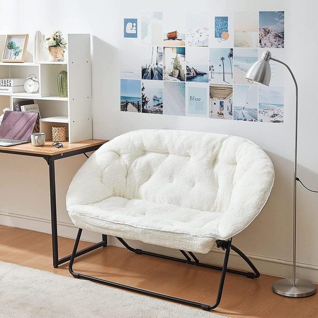Wide Metal Saucer Chair