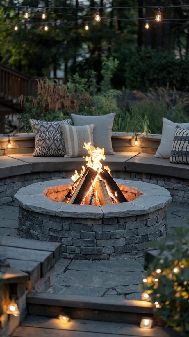 Backyard Flames Gathering Space