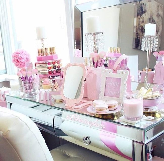 Pink Crystal Vanity Luxury
