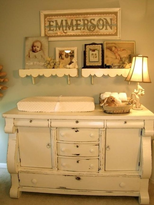 Weathered White Dresser Nursery