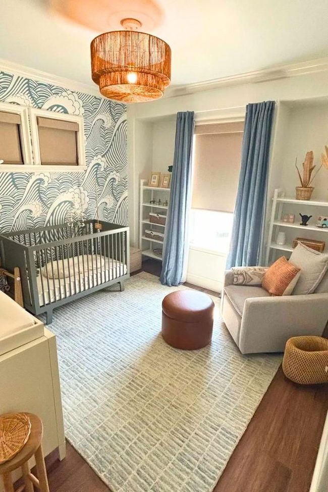 Blue Ocean Nursery Wall Mural