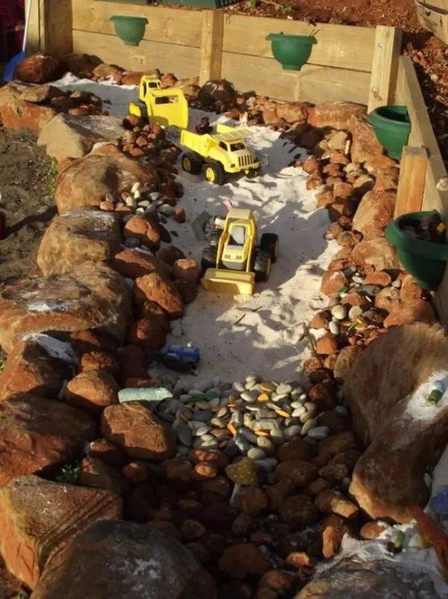 Yellow Trucks Sand Playground