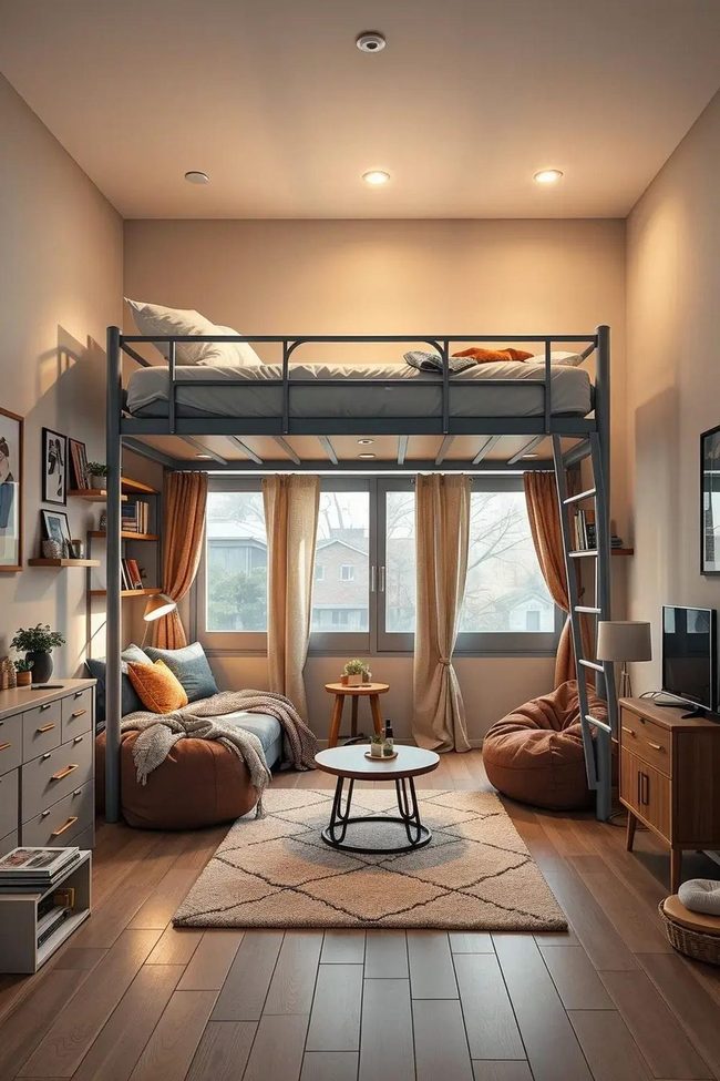 Metal Frame Double Sleeping Storage