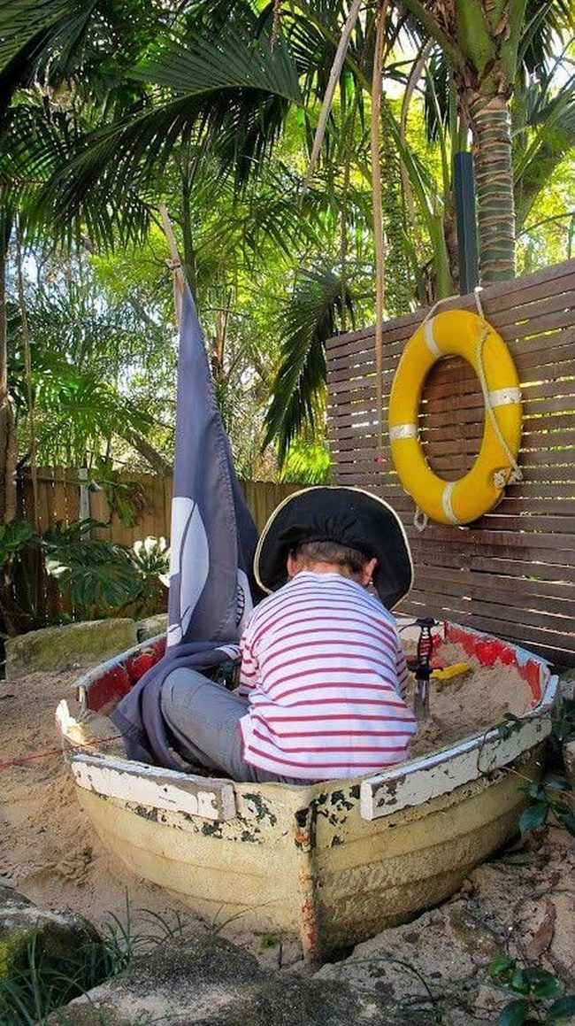 Miniature Pirate Ship Garden Play