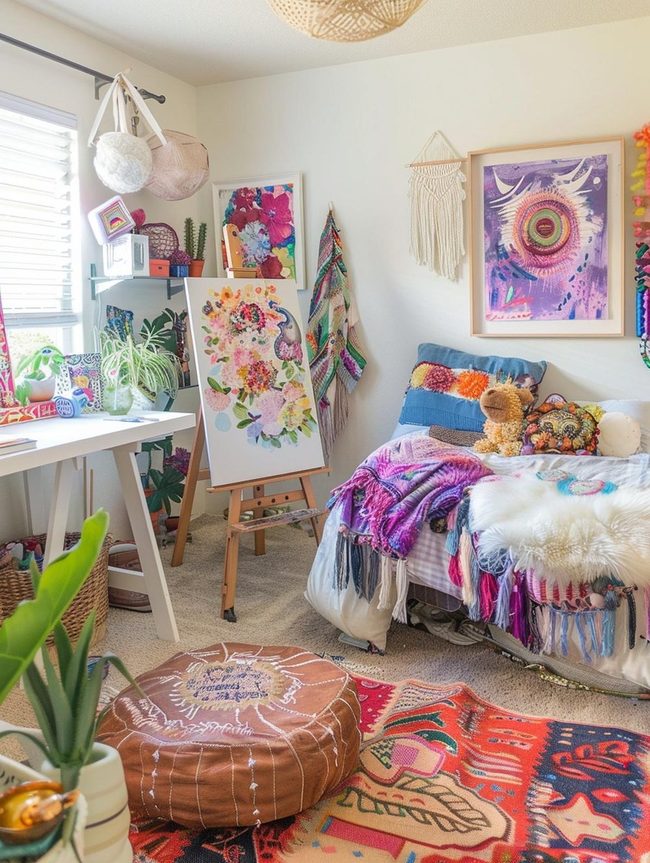Colorful Creator'S Corner Workspace