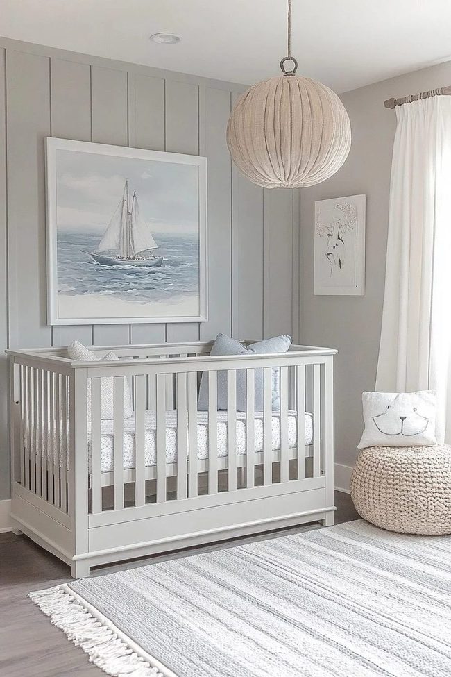 Blue And White Coastal Nursery