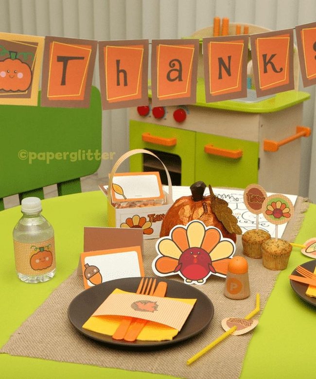 Orange Play Kitchen Thanksgiving