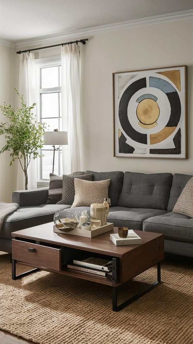 Space-Saving Lift-Top Table