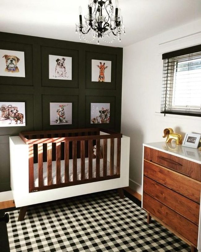 Black Checkered Nursery Statement