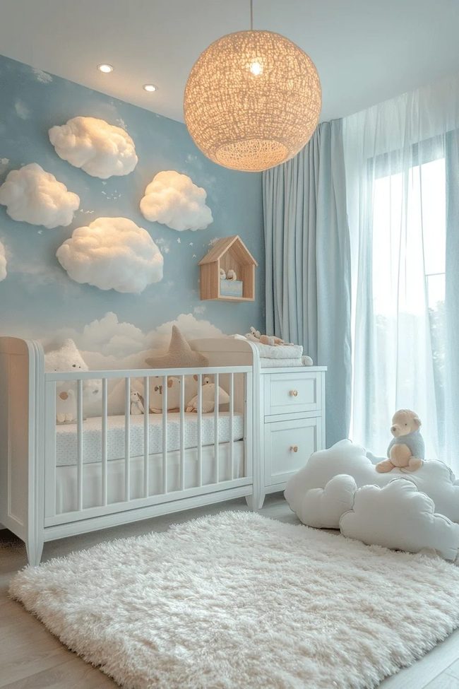 Soft Sky Nursery Clouds